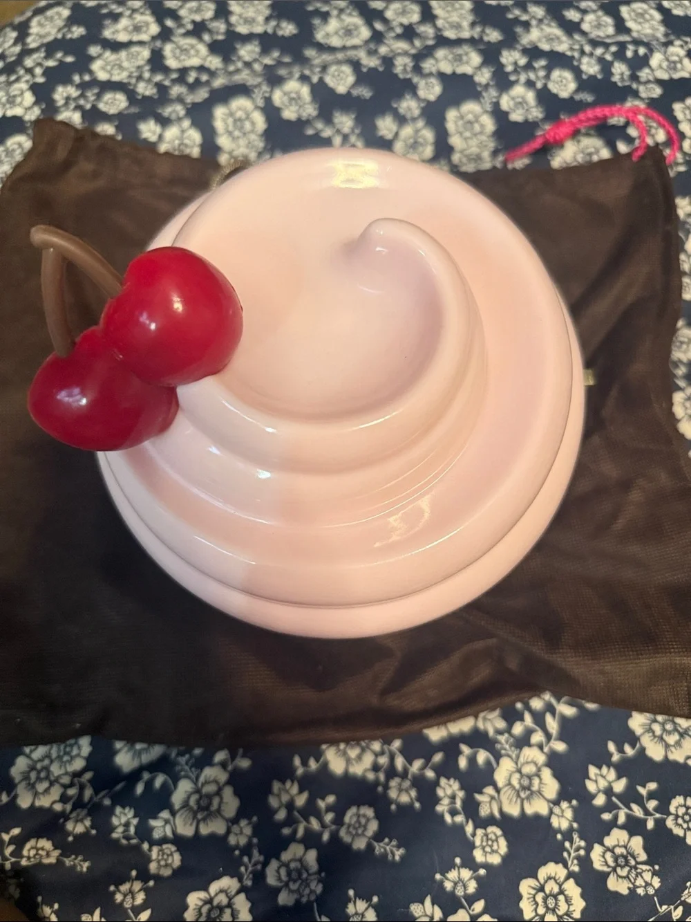 kate spade Pink Cupcake Mini Bag with Red Cherry Accent